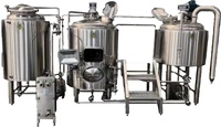 Équipement de brasserie artisanale allemande en acier inoxydable CBET 500L 1000L à double cuve vapeur avec pompe pour la transformation de l'alcool