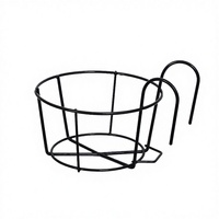 Support mural moderne et durable en fer pour pots de fleurs suspendus, idéal pour balcon, clôture ou mur, pour plantes vertes et succulentes, usage intérieur/extérieur, pour hôtels.