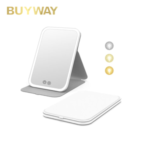 Wholesale Travel Makeup <strong>Mirror</strong> with LED Light Portable Foldable Cosmetic <strong>Mirror</strong> <strong>Compact</strong> Make up <strong>Mirror</strong> Brightness Adjustable - Product Image 2