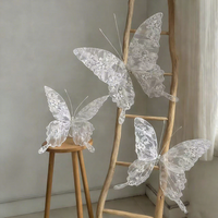 DREA Décorations Visuelles pour Mariages : Pièces de Présentation Florales en Dentelle Papillon pour Vitrines, Scènes d'Événements, Hôtels et Centres Commerciaux