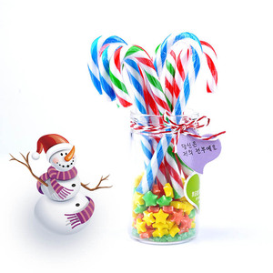 Offre Spéciale personnalisé 12g populaire bonbons de Noël sucettes en vrac multicolore canne à sucre