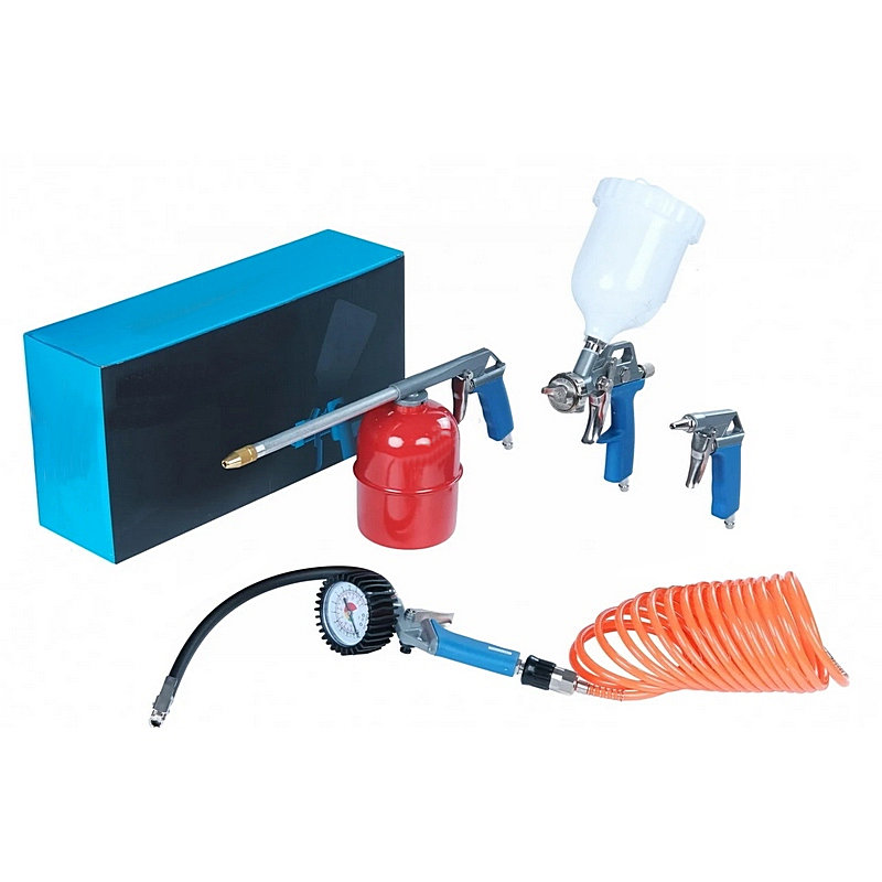 RN-631 Air Tool Set 5 Pieces for Painting, Cleaning and Blowing, and Tire Inflation