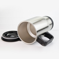 Tasse de voiture isolée en acier inoxydable par sublimation en gros 14oz blanc/argent tasse de voyage de voiture pas cher personnalisé