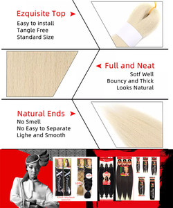 Extension de Cheveux Tressés Pré-étirés 3X Expression, Synthétiques Yaki Ombrés, Tresses EZ Pré-étirées - Product Image 5