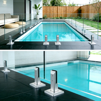 Rampe d'escalier moderne DETECH en verre noir mat avec tige en acier inoxydable, protection UV, résistante à la rouille et à l'eau, pour villa