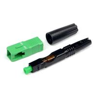 FONGKO FAST UPC SC APC Conector de Fibra Óptica de Ensamblaje Rápido Pre-Pulido Reutilizable PC FTTH Azul Verde