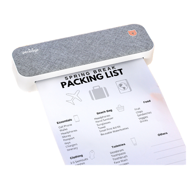 Peripage Wireless Smart Mini A4 Portable Thermal Printer Inkless Free App Android Color Stylish Journal Stationery Craftbook