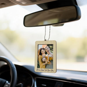 Cadre photo MDF vierge de sublimation premium, pendentif de voiture, ornement de conduite sécurisée simple face pour cadeau personnalisé et décoration de voiture - Product Image 2