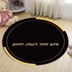 Circle rug logo 3d tappeti e tappeti personalizzati soggiorno Golden carpet Hotel servizio clienti <span class=keywords><strong>tappeto</strong></span> decorativo per la casa - Product Image 3