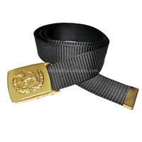Ceinture en toile de nylon avec logo Lion doré de haute qualité avec boucle de couleur dorée pour le cambodge