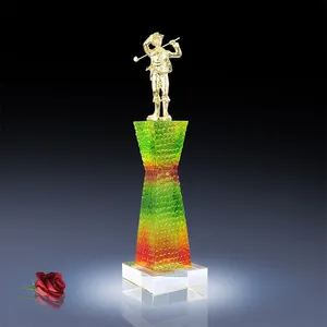Customized Crystal Golf Trophy Special Awards Trophy