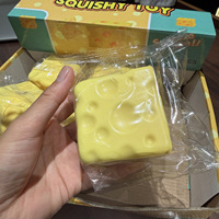 Jouet en silicone et PU en forme de fromage mignon et moelleux |   Jouet anti-stress à remontée lente, unisexe, en forme d'aliments moulable, cadeaux