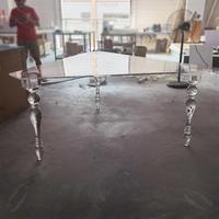 Plateau pliant moderne en acrylique, table ronde pour gâteaux de mariage, table de dessert pour événements