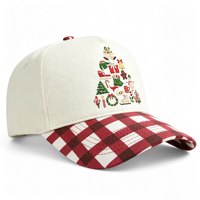 Casquette de baseball structurée à 5 panneaux en 100 % coton, personnalisée OEM HBA54, visière incurvée, broderie 3D, unisexe, pour décorations de fêtes, vente en gros