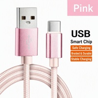 Câble USB A vers Type C en nylon avec logo personnalisé, cordon de charge haute résistance, emballage personnalisé disponible pour les cadeaux de marque