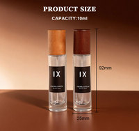 Atomizador de Perfume de Vidrio de Lujo de 10 ml, Portátil y Recargable, con Bomba de Aluminio y Cuello Roscado