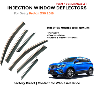 Injection Window Deflectors for Geely Proton X50 2018 Rain Guards Side Window Visor Wind Deflector Auto Accessories - Product Image 2