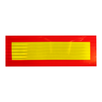 Bande réfléchissante arrière pour camion lourd, auto-adhésive, en PVC/PET, jaune et rouge, marqueur de sécurité routière haute visibilité