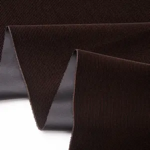 Nuovo arrivo black flock pink sofa corea stripe abbigliamento floccaggio tessuto in velluto velour per indumento e portagioie