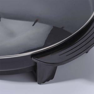 CUISINIÈRE À PIZZA ÉLECTRIQUE 34CM COUVERCLE EN VERRE CUISSON <span class=keywords><strong>PAELLA</strong></span> MULTI FRITEUSE PLAQUE ANTIADHÉSIF - Product Image 2