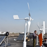 Elege 1kW 2kW 3kW 5kW 12V 24V 48V Windkraftanlage mit Schwungrad und horizontaler Achse, Stromgenerator-Set mit MPPT-Regler und Windrad