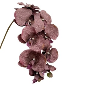 Orquídeas Phalaenopsis Artificiales de Tallo Único, 10 Flores de Seda, Decoraciones para Bodas, Morado, Rosa, Blanco, Azul - Product Image 3