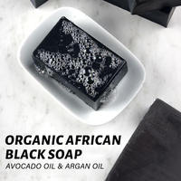 Savon noir africain artisanal au beurre de karité biologique, anti-acné, anti-âge, améliore les taches jaunes foncées, nettoyage en profondeur, pour le lavage du corps
