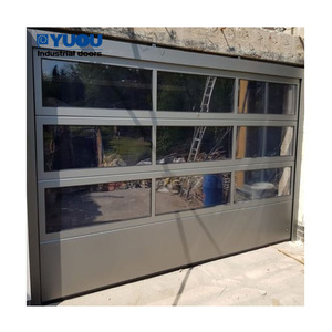 Portes <span class=keywords><strong>de</strong></span> <span class=keywords><strong>garage</strong></span> sectionnelles transparentes en aluminium et verre, sur mesure, à <span class=keywords><strong>prix</strong></span> bas, fabriquées en Chine - Product Image 3