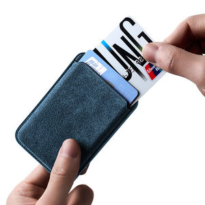 Étui de téléphone magnétique de luxe en Alcantara pour iPhone avec design et logo personnalisables, contient des cartes de crédit - Product Image 5