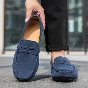 Chaussures décontractées pour hommes, mocassins classiques en daim véritable, chaussures plates à enfiler, chaussures de <span class=keywords><strong>bateau</strong></span> de grande taille - Product Image 3