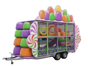 Remolque de juegos infantiles temático de dulces con trampolín y piscina de bolas - <span class=keywords><strong>Centro</strong></span> de juegos blandos colorido para <span class=keywords><strong>alquiler</strong></span> <span class=keywords><strong>en</strong></span> eventos infantiles - Product Image 1