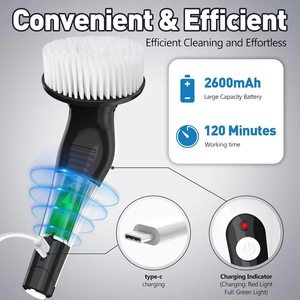 Logo personnalisé Cuisine Brosse <span class=keywords><strong>De</strong></span> Nettoyage Maison Salle <span class=keywords><strong>De</strong></span> Bains Outil <span class=keywords><strong>De</strong></span> Nettoyage Extension Poignée Brosse Électrique <span class=keywords><strong>pour</strong></span> Salle <span class=keywords><strong>De</strong></span> Bains nettoie - Product Image 2