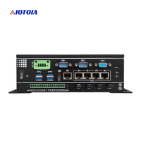 Contrôleur de vision embarqué sans ventilateur, PC industriel en boîtier métallique, 5 LAN, 4 USB, 2 COM, 16 canaux DIO, 4 canaux de source lumineuse, M56B