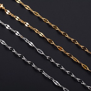 Collier ras du cou élégant en acier inoxydable de 4 mm avec maillons en forme de lèvres pour femme, couleur argent et or, accessoires de bijoux - Product Image 2