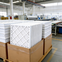 Filter Pembersih Udara Hepa AC Furnace Berbahan Serat Sintetis Kustom dengan Bingkai Lipat MERV 6 8 13 untuk Penggunaan Rumah, Hotel, Pabrik Manufaktur