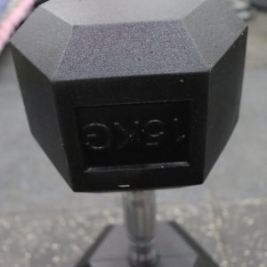 Basics Rubber Encased Exercise &amp; Fitness Hex Dumbbell, Single, <strong>Hand</strong> <strong>Weight</strong> for Strength Training - Product Image 5