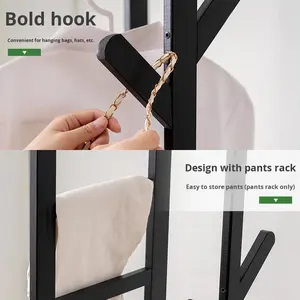 Cintre vertical en bambou au <span class=keywords><strong>design</strong></span> minimaliste moderne avec fonction de suspension pour meubles de maison; pour chambre à coucher - Product Image 4