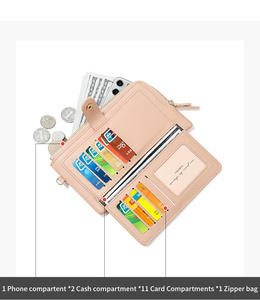 Portefeuille pour <span class=keywords><strong>téléphone</strong></span> portable TAOMICMIC Myanmar, sans frais de douane, logo personnalisé, porte-monnaie pour femmes, pochette pour argent, portefeuille minimaliste pour femmes - Product Image 3