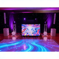Cabina de DJ Móvil Plegable, Mesa de Bar para Club Nocturno, Soporte de Recepción Curvo, Pantalla LED P1.8 GOB para Exhibición, Fachada de DJ GOLDENANT