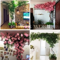 Nouveaux produits grand arbre de fleurs 3.3m de haut et 6m de large arbre de fleurs de cerisier artificiel japonais complet pour la décoration intérieure