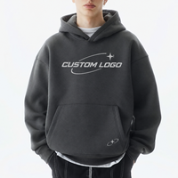 Sweat-shirt à capuche surdimensionné pour homme, logo imprimé personnalisé de haute qualité, coton lourd 400 GSM, OEM, faible MOQ