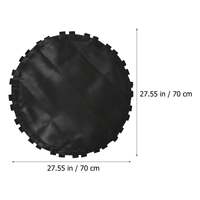 Tapis de remplacement professionnel en maille pour trampoline de jardin, cercle noir, élastique, gymnastique, avec logo personnalisé, pour usage commercial et domestique