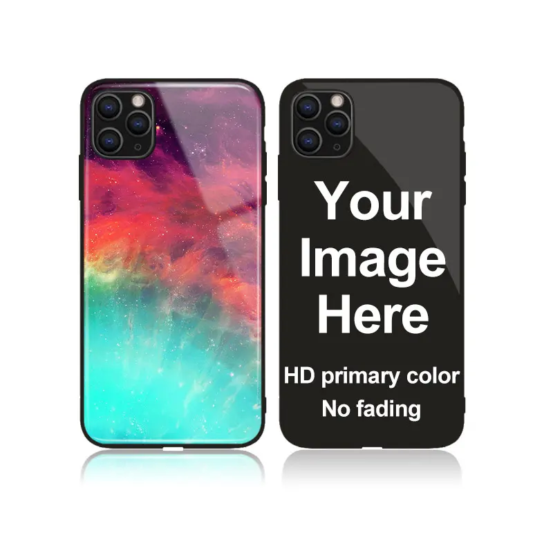 Custom sublimation luxury glass cell mobile Phone case cases cover For samsung and for iphone 12 11 pro max with designer