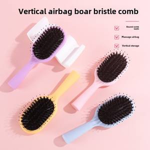 <span class=keywords><strong>Brosse</strong></span> démêlante et massante pour cheveux pour femmes, grande <span class=keywords><strong>brosse</strong></span> en nylon avec poils de sanglier pour un coiffage lisse, idéale pour <span class=keywords><strong>Amazon</strong></span> - Product Image 3