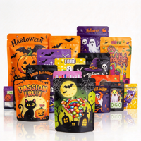 Sac refermable imprimé Halloween, pochette personnalisée en BOPP/AL/PE de qualité alimentaire pour bonbons et sucettes