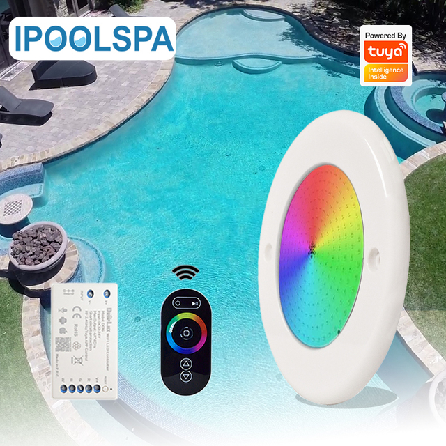 Ultra Thin 7.5mm Thickness 12W AC DC 12V Led Swimming Pool Light Color Changing Remote Control LED Underwater Light