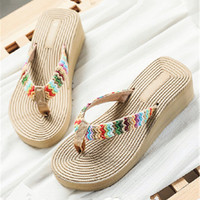 Sandales et Tongs Confortables et Légères pour Femmes, Nouvelle Collection, Tissage Chevron en PP, Semelle Plate en EVA Souple