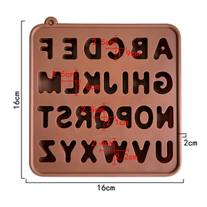 Moule en silicone en forme de <span class=keywords><strong>lettres</strong></span> pour chocolat, pochoirs en forme de <span class=keywords><strong>lettres</strong></span>, moule pour faire des biscuits au chocolat, gâteaux, desserts, bonbons gélifiés, fondant - Product Image 4