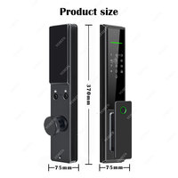 Serrure Intelligente TTlock Ble App Empreinte Digitale et Mot de Passe, Déverrouillage Téléphone, Serrure de Porte Numérique Étanche avec Carte Clé NFC
