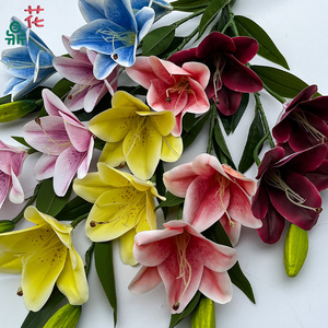 Flores de Lirio Artificiales de Seda Realistas, Decoración para el Hogar, Arreglos para Bodas, Estilo Moderno, Origen China - Product Image 2